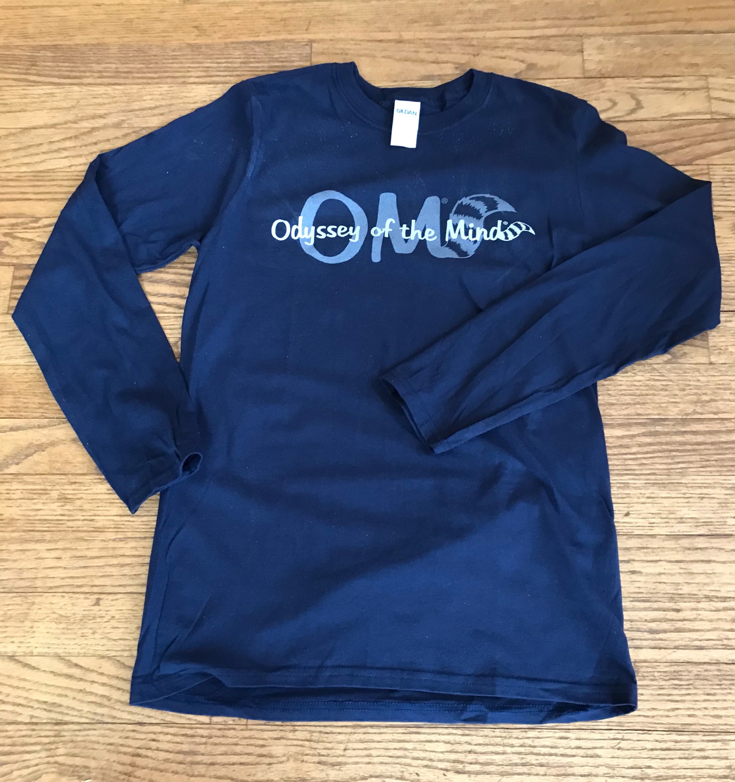 long sleeved Odyssey of the Mind navy blue t-shirt