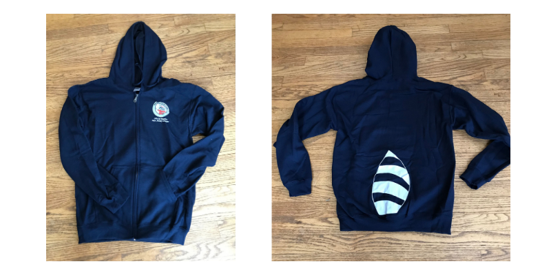 long sleeve NJ Odyssey hoodie with Omer tail