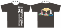 Black 2024 NJ Odyssey of the Mind World Finals t-shirt with three light houses. The shirt says "Let your creative light shine bright so other Omers know where to find you."