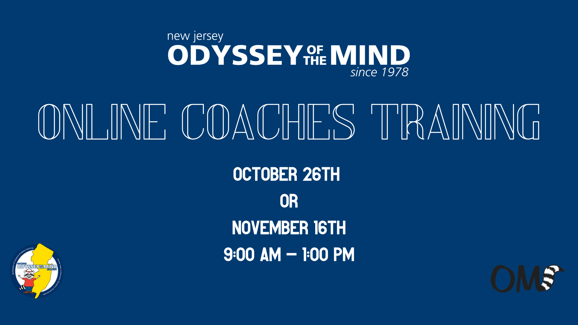 Online Coaches Training - 10/26 and 11/16