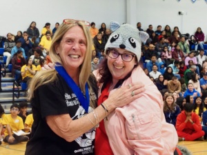 Tracey Schaum posing with Sarah Pankeiwicz.